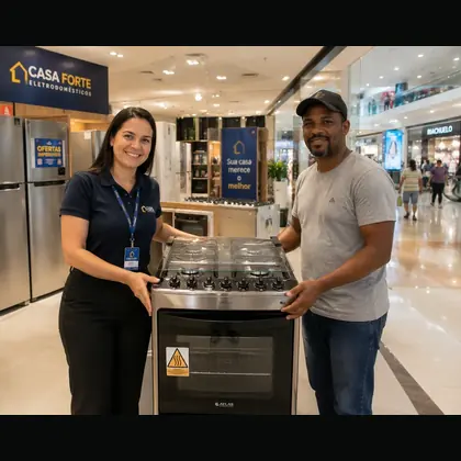 Cliente recebendo prêmio em campanha promocional