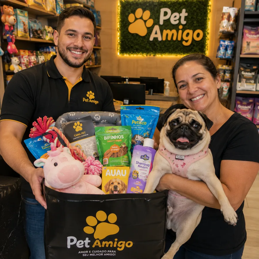 Cliente recebendo pr&ecirc;mio em campanha promocional